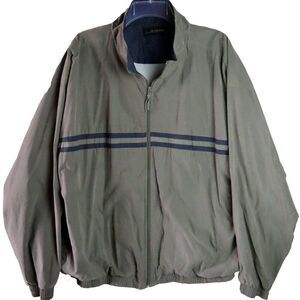 Online Brand Mens Windbreaker Jacket XL Beige Lined Full Zip
